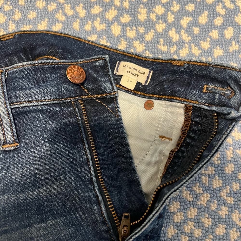 Madewell 10” high rise skinny jeans size 28